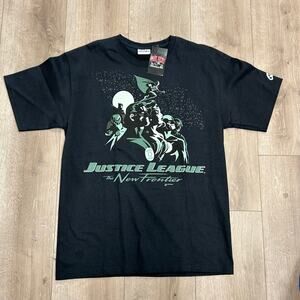 2008 Justice League The New Frontier DC Comics Tee T Shirt Black Medium M